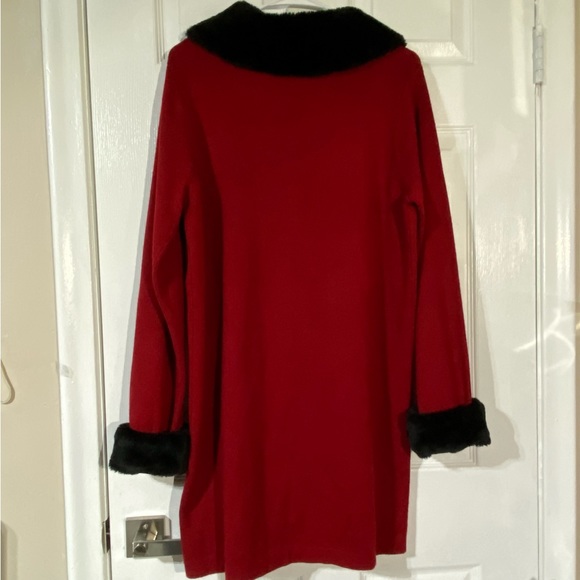 Charter Club women’s Red Cardigan/Jacket with Removable Black Cuffs Sz.L NWOT - Picture 7 of 8